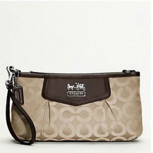 COACH Signature Op Art Madison Large Wristlet